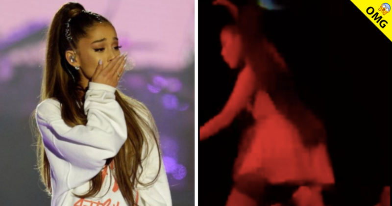 Ariana Grande tiene aparatosa caída en pleno concierto