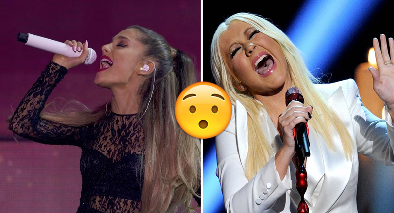 Christina Aguilera y Ariana Grande apantallan cantando juntas