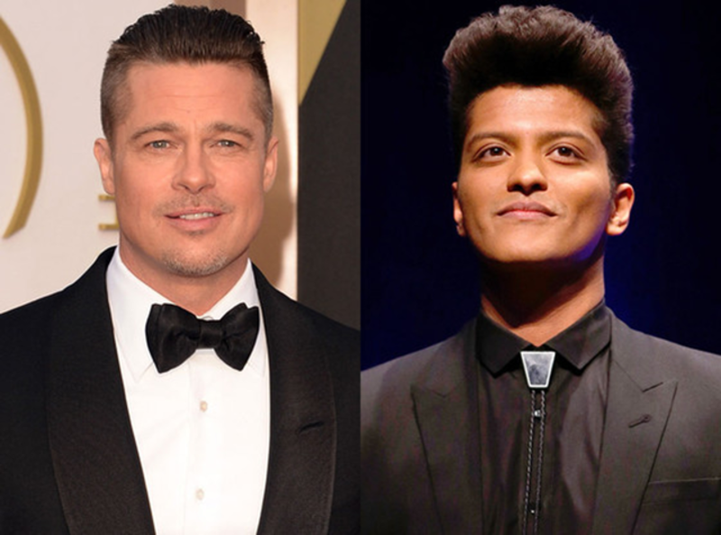 ¡Brad Pitt acompañó a Bruno Mars en el escenario!