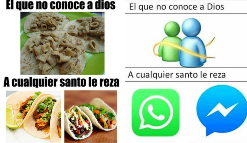 Memes de “El que no conoce a dios a cualquier santo le reza”