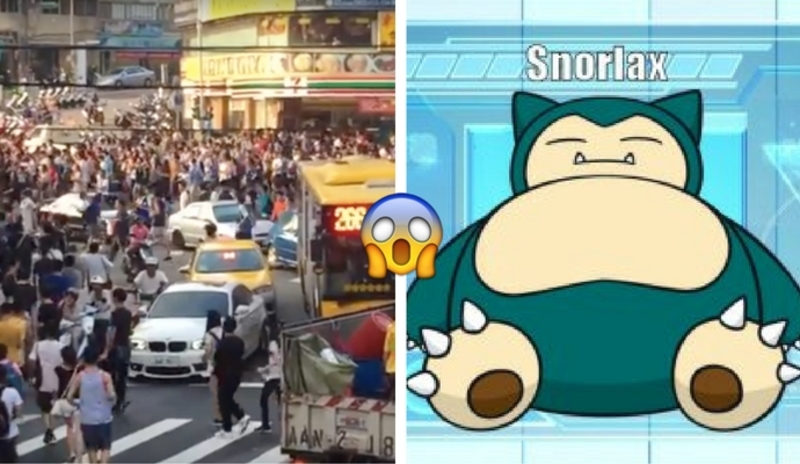 Snorlax el Pokemón crea ESTAMPIDA en Tapei para ser capturado