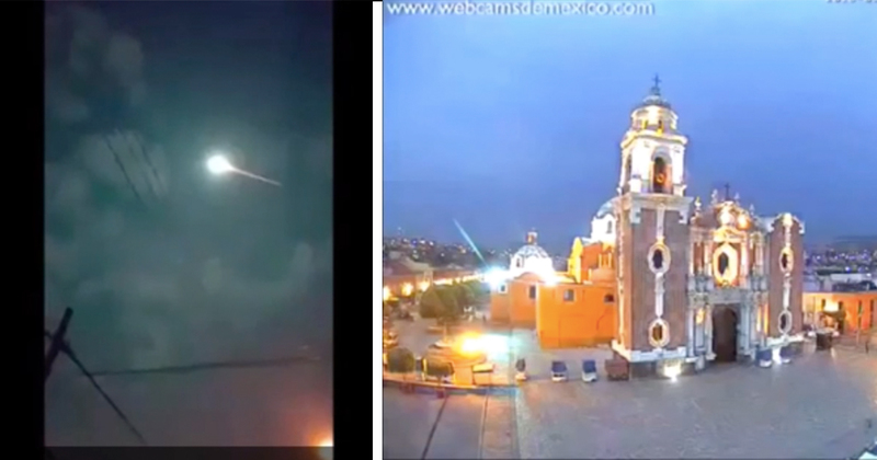 Un meteoro atraviesa el cielo de México