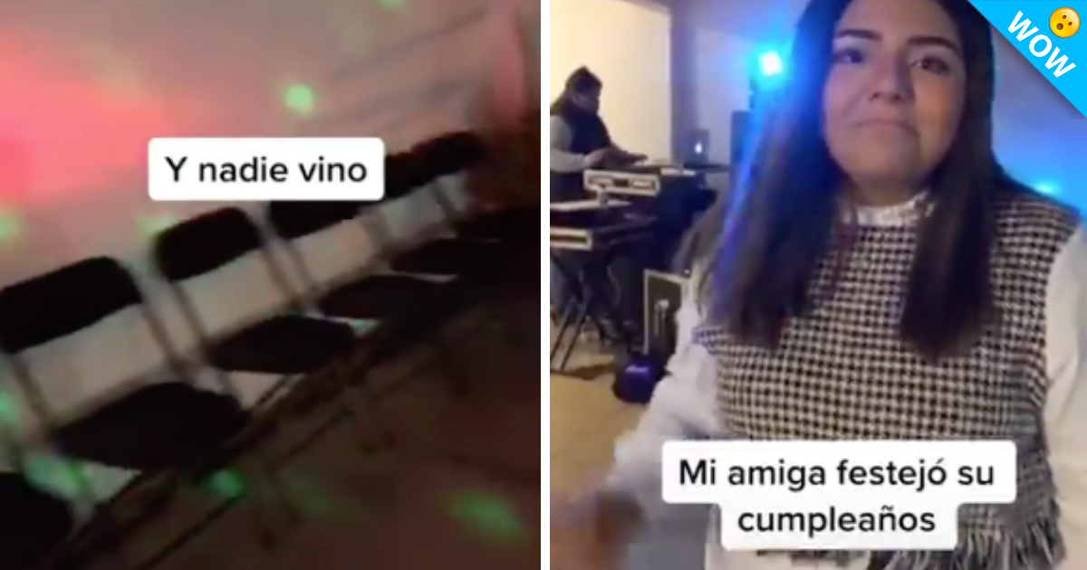 Chica hace fiesta de cumpleaños y solo acuden tres personas