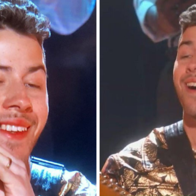 Nick Jonas al darse cuenta que tenía comida entre los dientes