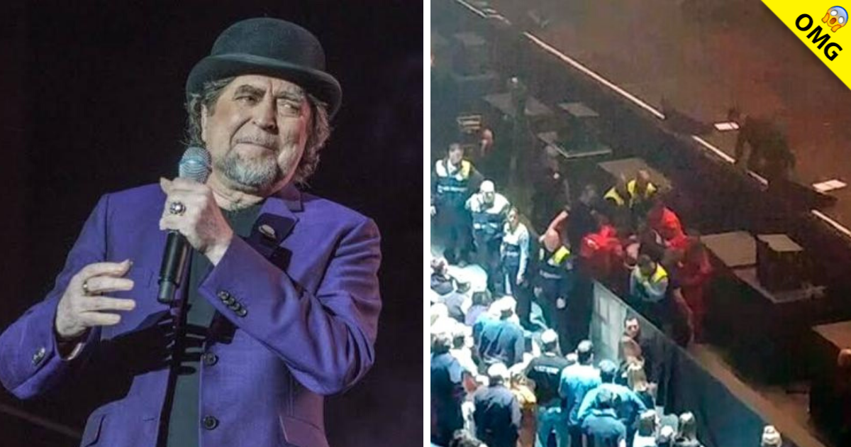 Joaquín Sabina cae del escenario durante concierto
