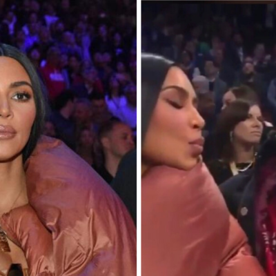 Kanye West le hace el feo a Kim Kardashian durante ‘Kiss cam’