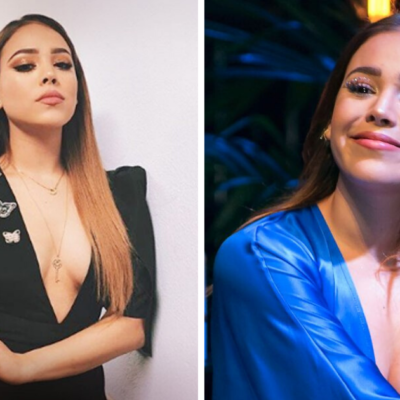 Danna Paola presume su figura en bikini y frente al espejo