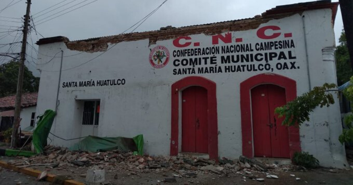 Se registran daños menores por sismo en Oaxaca