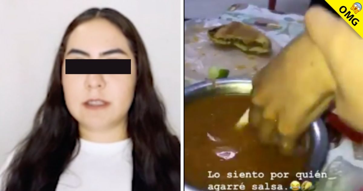 Apodan “Lady Marrana” a mujer por meter la mano a salsa en taquería