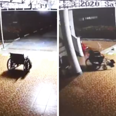 Captan a silla de ruedas moviéndose sola