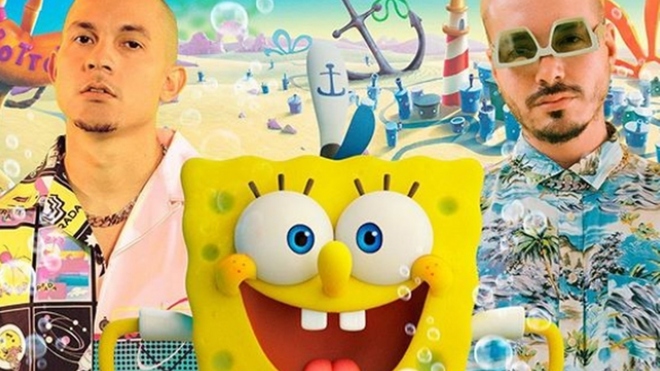 J Balvin Y Tainy Se Han Sumergido En El Mundo De Bob Esponja Con Agua Exa Republica Dominicana