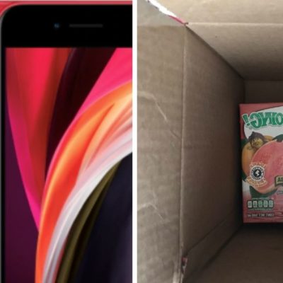 Compra iPhone en línea; le llega un jugo de guayaba