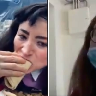 #Lady3Pesos se graba comiendo tacos de chicharrón