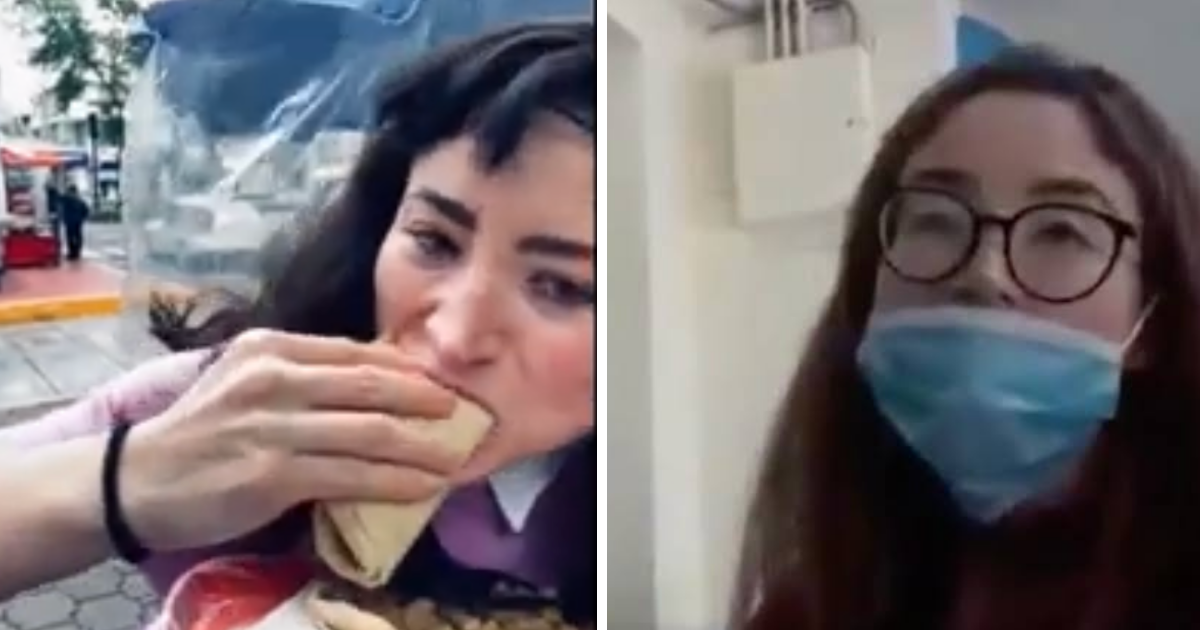 #Lady3Pesos se graba comiendo tacos de chicharrón