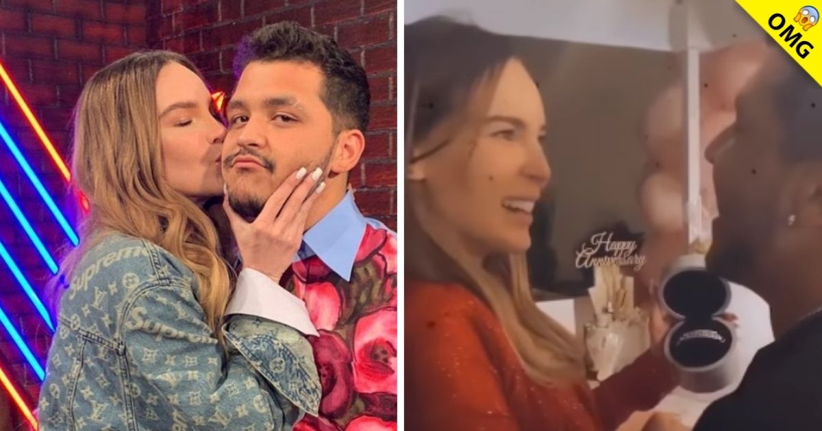 Belinda le regala lujosa pulsera de diamantes a Christian Nodal