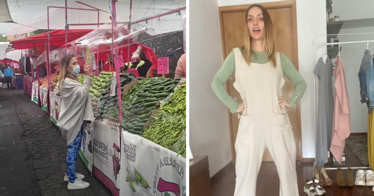 Érika Zaba comparte video de ropa que compró en el tianguis