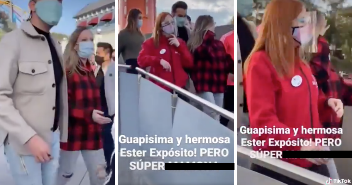 Acusan de diva a Ester Expósito tras ignorar a fans en parque de diversiones