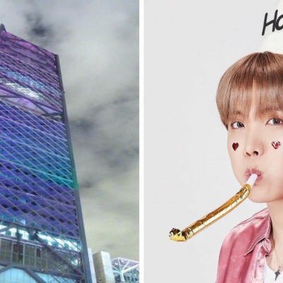 ARMY consigue iluminar la Torre BBVA en honor al cumpleaños de J-Hope