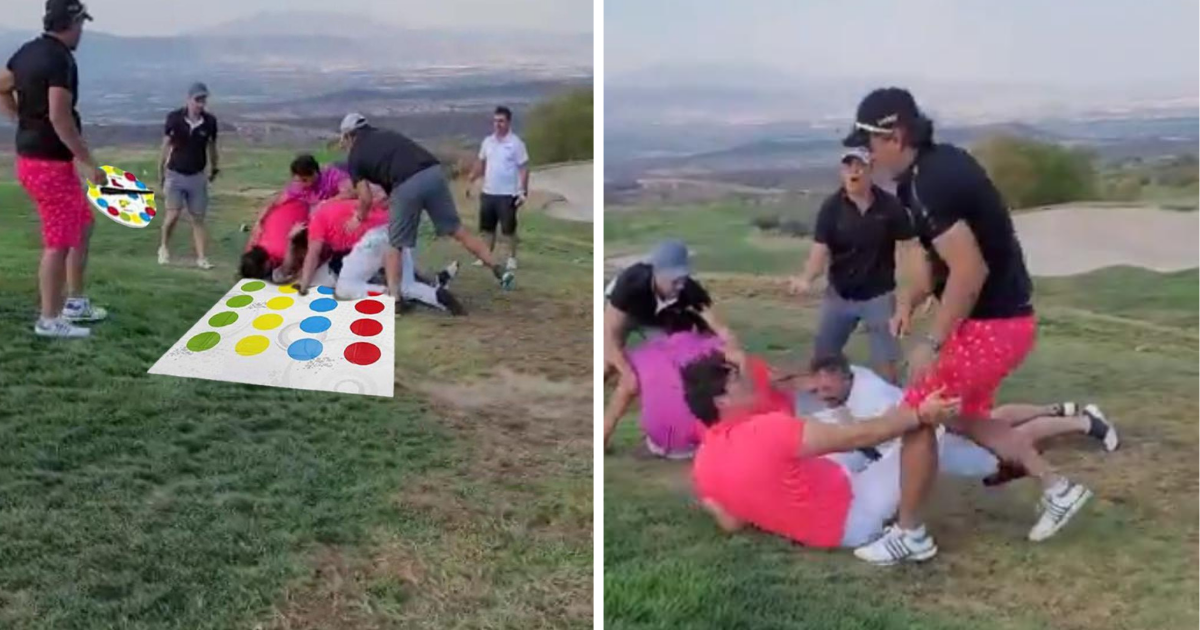 Se arma pelea en campo de golf y usuarios se burlan de los involucrados