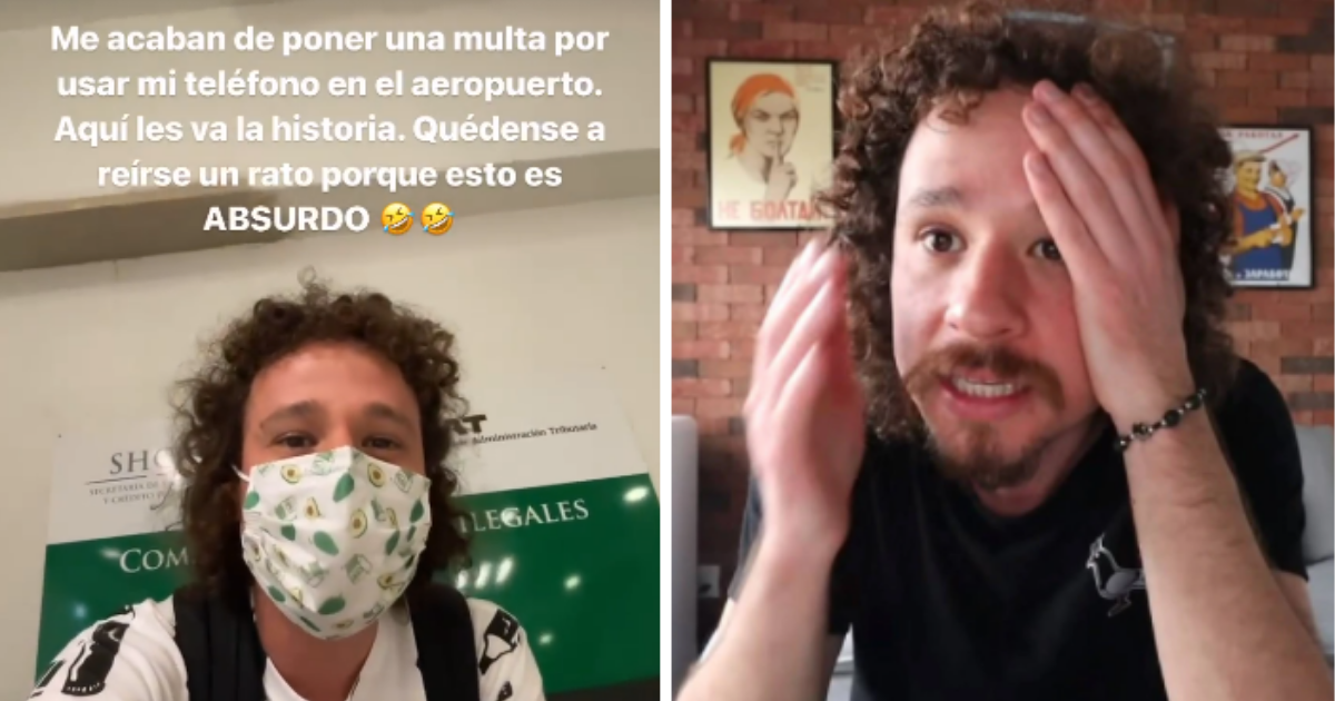 Multan a Luisito Comunica por usar su celular en Aeropuerto de la Ciudad de México