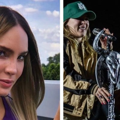 Belinda sorprende a Christian Nodal en pleno concierto