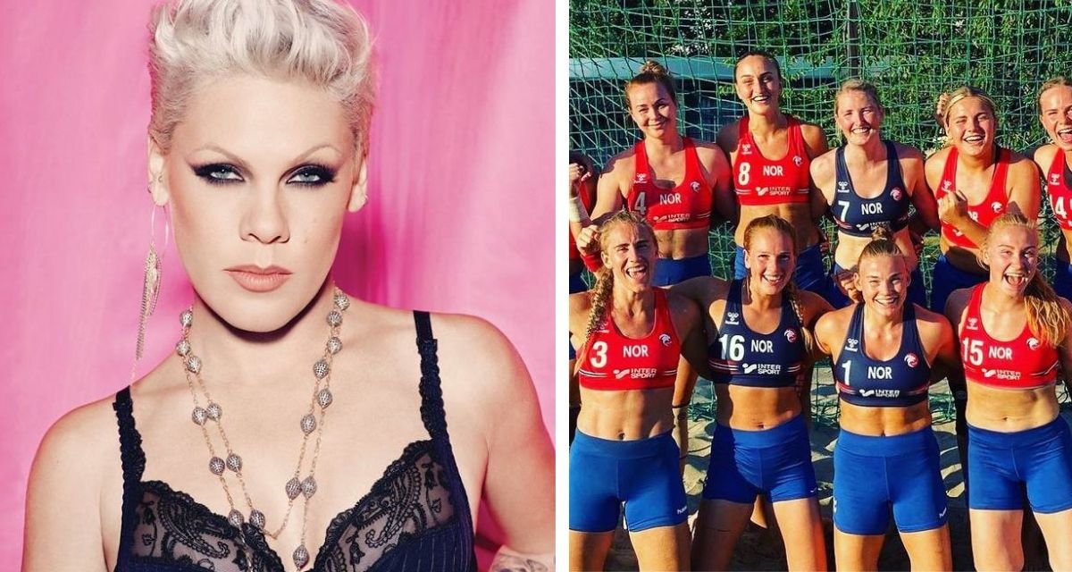 Pink respalda equipo de handball de playa por uso de ropa sexista