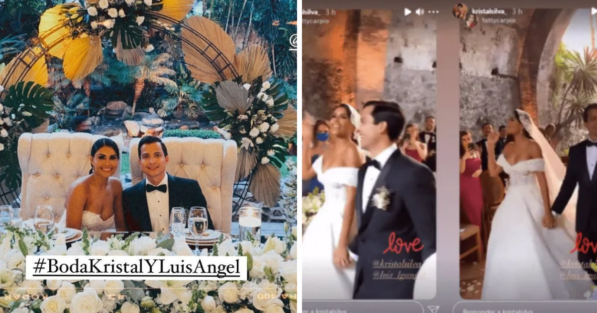 Así fue la boda de Kristal Silva con Luis Ángel Garza