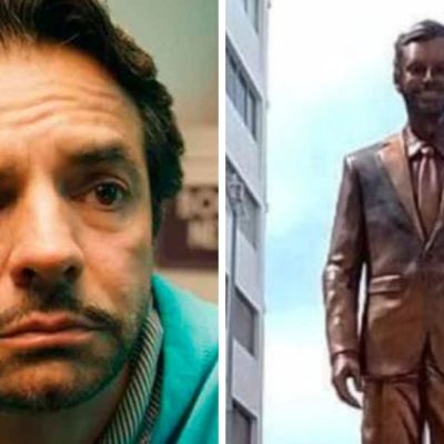 Vandalizan estatua de Eugenio Derbez en Acapulco