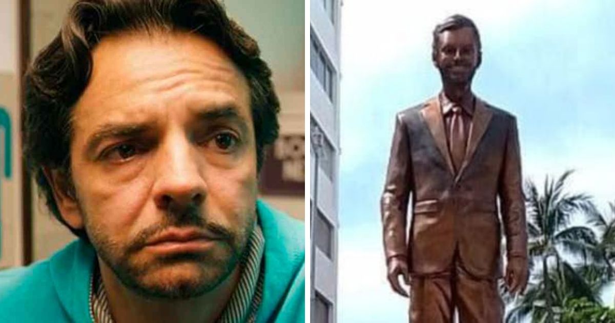 Vandalizan estatua de Eugenio Derbez en Acapulco