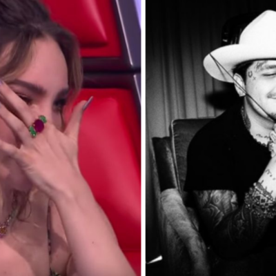 Christian Nodal se tatúa en la cara una frase de Belinda