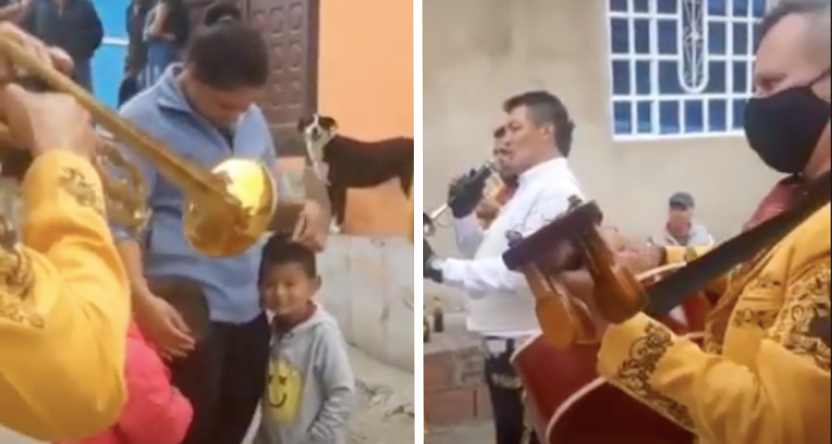 ¡Amor verdadero! Niño lleva serenata a su mamá a cambio de 5 pesos