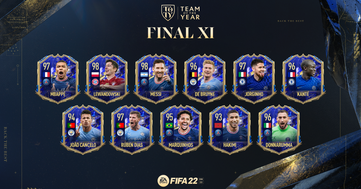 EA Sports anuncia el equipo del año de FIFA 22 votado por los fanáticos