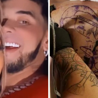 Anuel se borra el enorme tatuaje que tenía con Karol G en la espalda