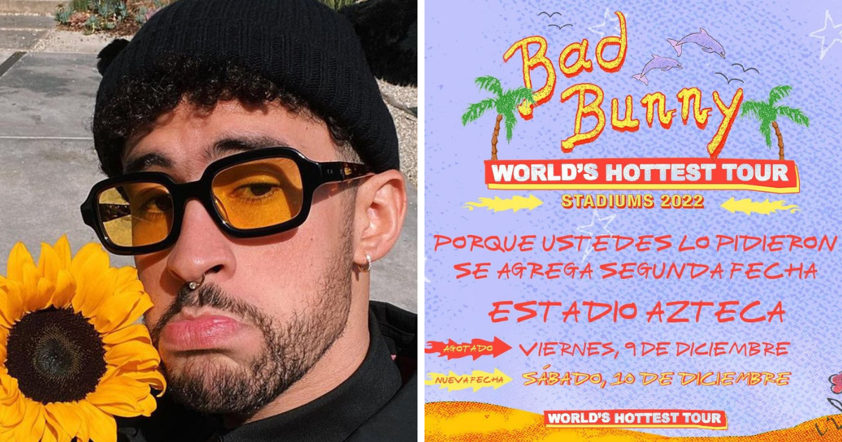 Bad Bunny anuncia nueva fecha para su concierto en CDMX tras agotarse boletos