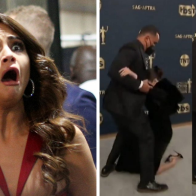 Selena Gómez sufre caída durante la alfombra roja de SAG Awards 2022