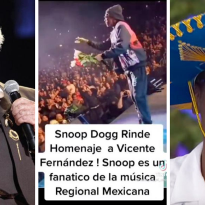 Con rosas y mariachi, Snoop Dogg rinde homenaje a Vicente Fernández