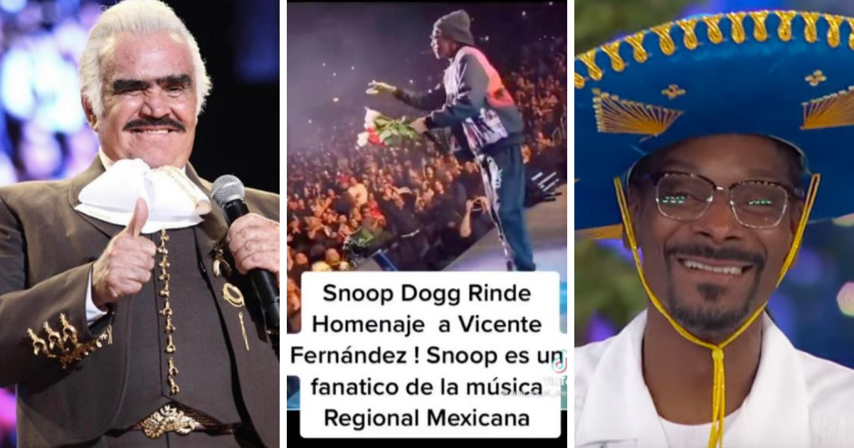 Con rosas y mariachi, Snoop Dogg rinde homenaje a Vicente Fernández