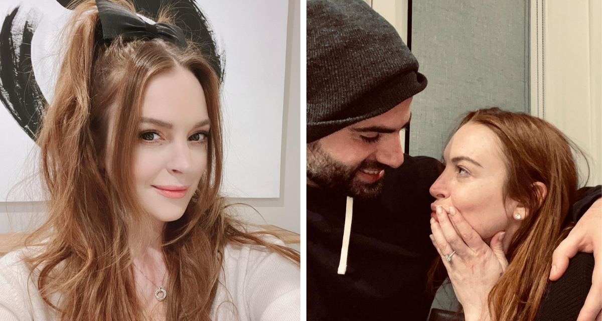 Con tierna foto, Lindsay Lohan celebra compromiso con Bader Shammas