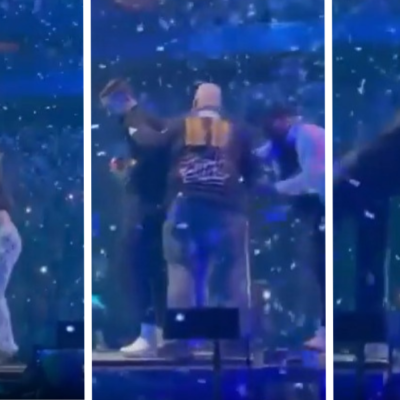 Fan se sube al escenario y sorprende a Bad Bunny en pleno concierto