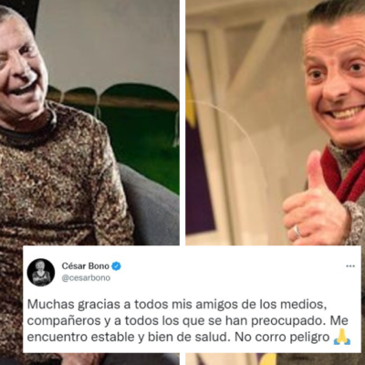 César Bono reaparece en redes sociales luego de haber sido hospitalizado