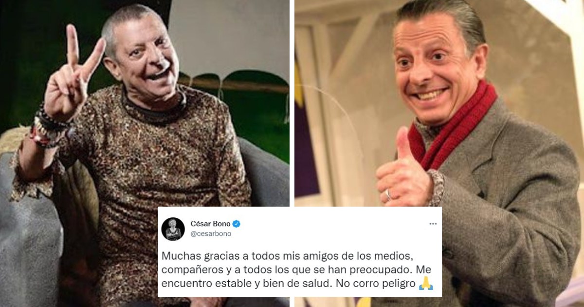 César Bono reaparece en redes sociales luego de haber sido hospitalizado