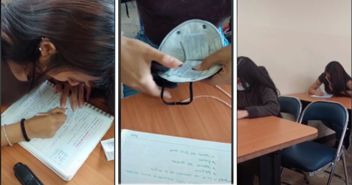 Joven idea la mejor forma de esconder un acordeón para su examen - EXA CDMX