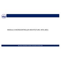Microcontroller Architecture 8051 (Module 3 MPMC)