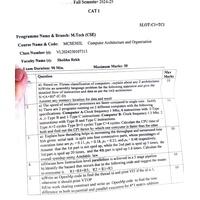 Computer Architecture and Organisation