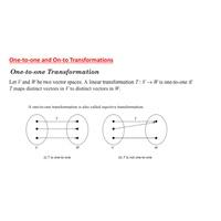 One-one, On-to and  Invertible Linear Transfromations Complex Variables and Linear Algebra-BMAT201L