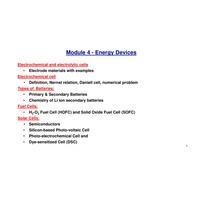 Energy Devices Engineering Chemistry BCHY101L