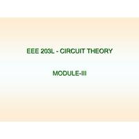 3-MODULE-3 Three Phase Systems - Review of Balanced systems Circuit Theory BEEE203L