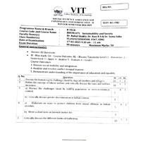 Sustainability and Society