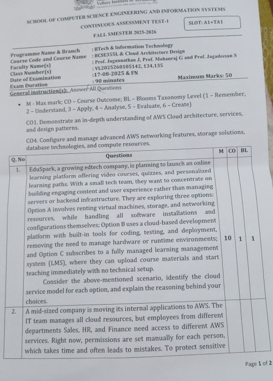Cloud Architecture Design