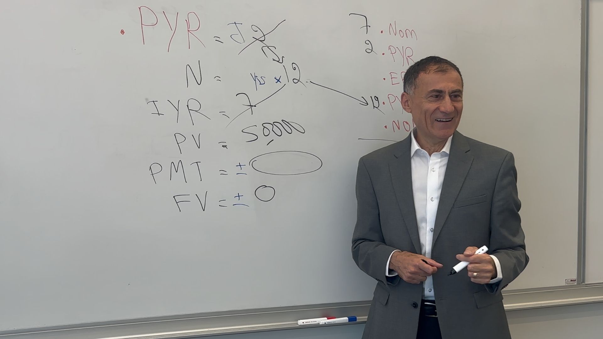 Instructor explaining UBC real estate exam
